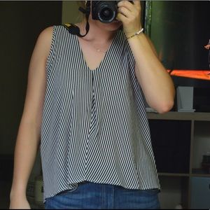 Black and White Striped Tank